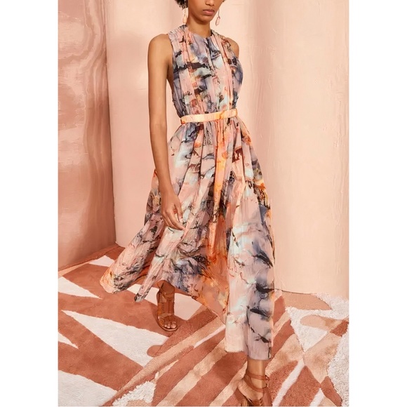 NWOT Ulla Johnson Maxi Halter Open-Back Marietta Dress - Picture 3 of 8